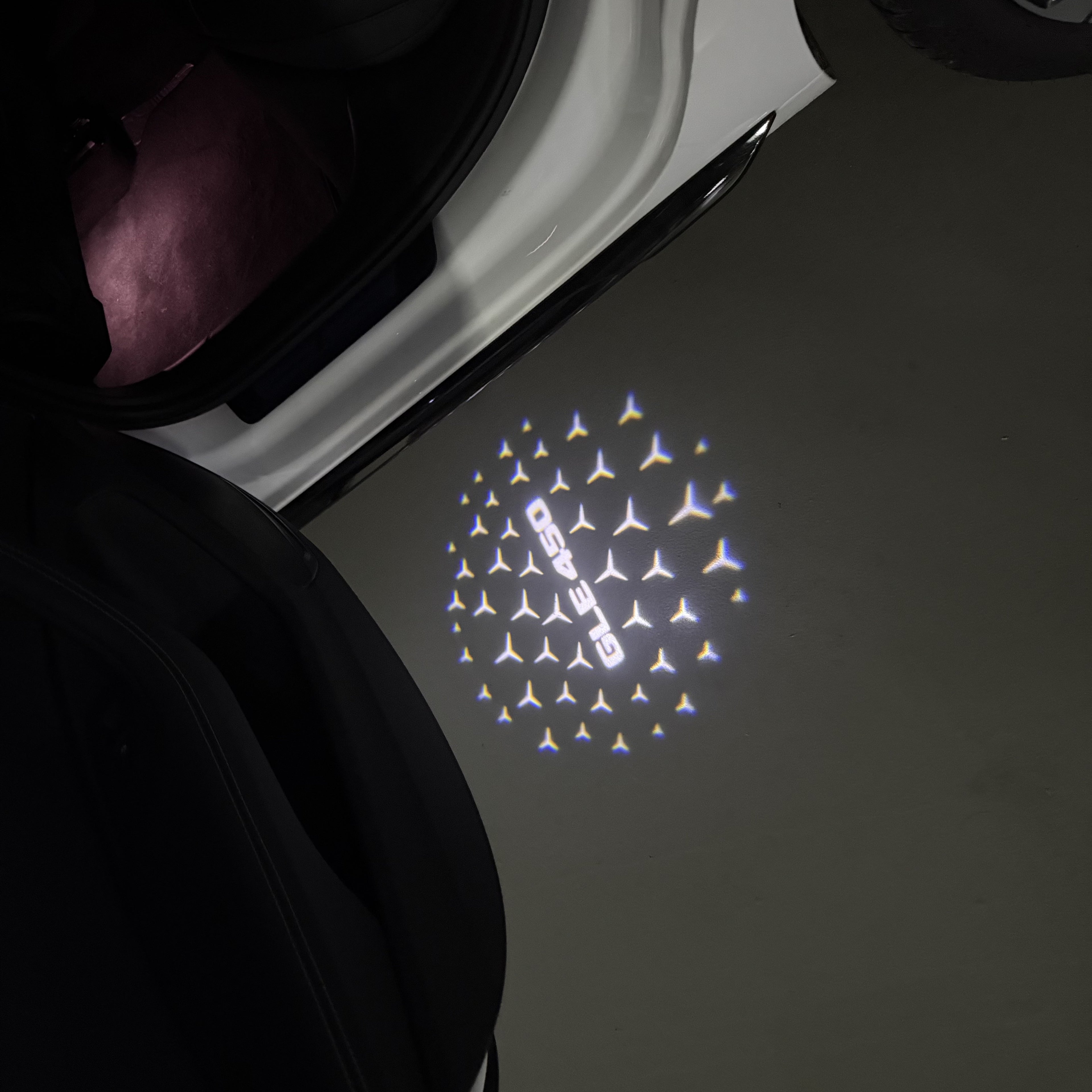 MERCEDES BENZ LOGO PROJECTOT LIGHTS Nr.03 (cantidad 1 = 1 juego/2 luces de puerta)