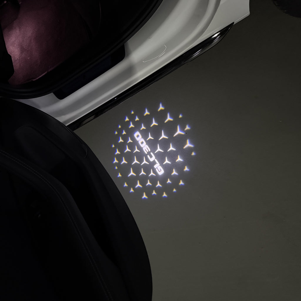 MERCEDES BENZ GLC 300 LOGO PROJECTOR LIGHTS  (quantity 1 = 1 sets/2 door lights)Nr.03f045