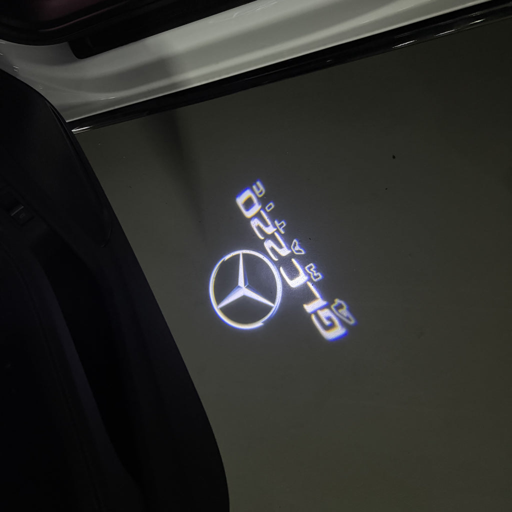 MERCEDES BENZ LOGO PROJECTOT LIGHTS Nr.03 (cantidad 1 = 1 juego/2 luces de puerta)