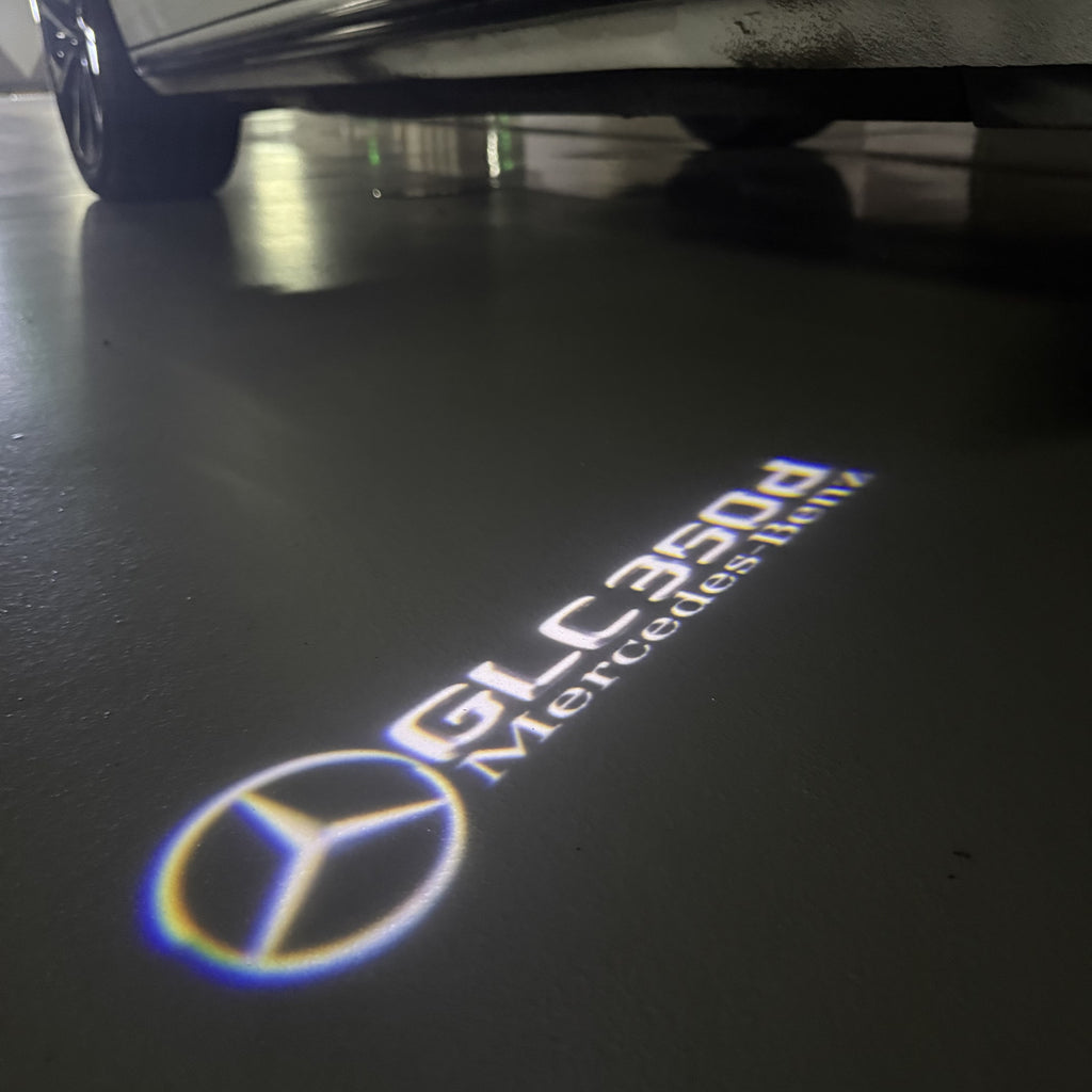 أضواء بروجكتور شعار MERCEDES BENZ رقم 03 (الكمية 1 = 1 مجموعة / 2 أضواء باب)