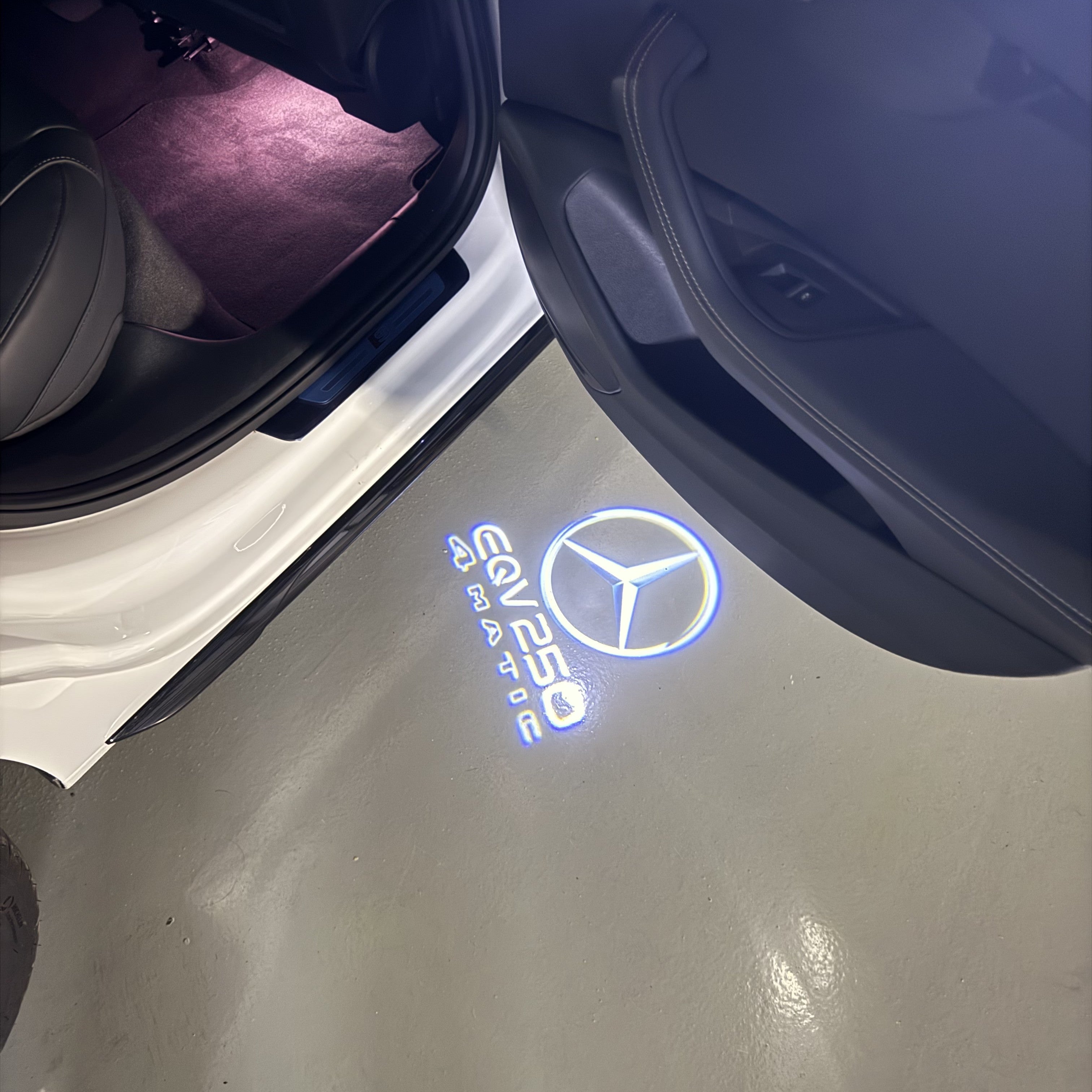 MERCEDES BENZ LOGO PROJECTOT LIGHTS Nr.03 (cantidad 1 = 1 juego/2 luces de puerta)