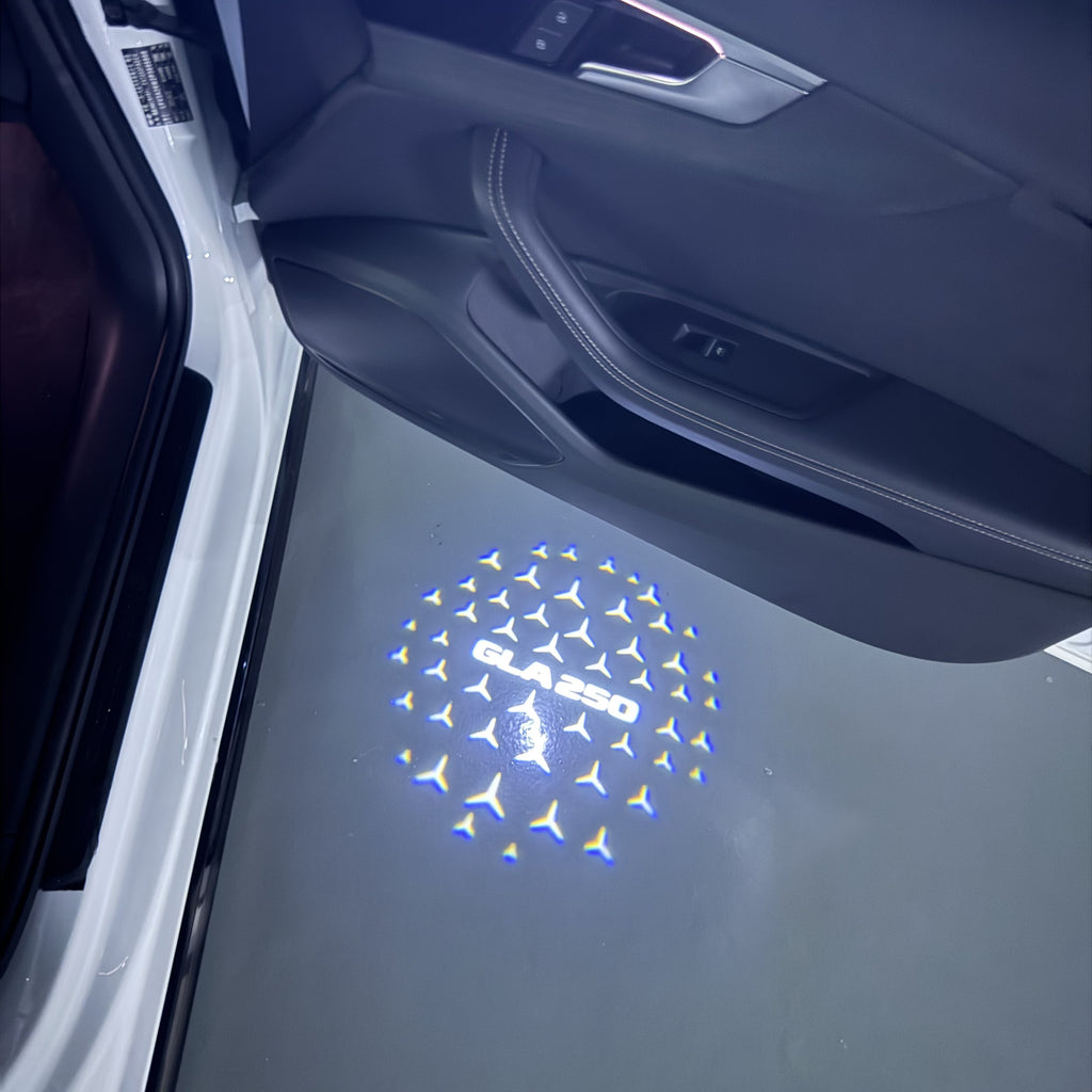 MERCEDES BENZ GLA 250 LOGO PROJECTOR LIGHTS  (quantity 1 = 1 sets/2 door lights)Nr.03f022