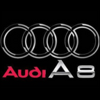 AUDI A8 LOGO PROJECTOT LIGHTS Nr.46  (quantity 1 = 2 Logo Films /2 door lights）