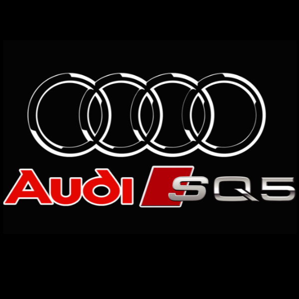 AUDI LOGO PROJECTOT LIGHTS Nr.253 (الكمية 1 = 2 Logo Films /2 أضواء الباب)