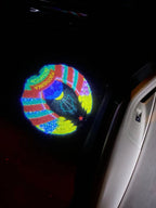 Biélorussie Беларусь Logo du drapeau national (quantité 1 = 1 ensembles / 2 films de logo / peut remplacer les lumières d'autres logos)