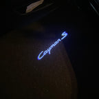 PORSCHE Cayman  LOGO PROJECTOT LIGHTS Nr.8011 (quantity  1 =  2 Logo Film /  2 door lights)