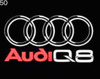 AUDI Q8 LOGO PROJECTOT LIGHTS Nr.50  (quantity 1 = 2 Logo Films /2 door lights）