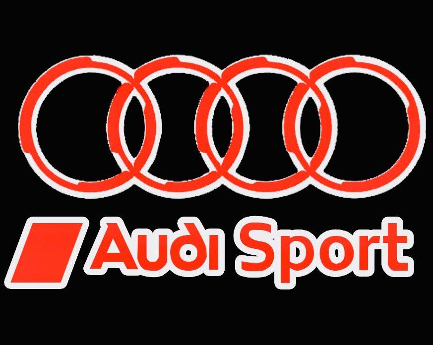 LUCI PROIETTORI LOGO AUDI SPORT Nr.30 (quantità 1 = 2 Pellicole Logo / 2 luci porta)