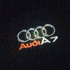 AUDI A7  LOGO PROJECTOT LIGHTS Nr.45 (quantity 1 = 2 Logo Films /2 door lights）