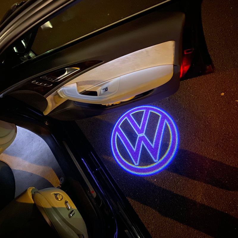Volkswagen Door lights Original Logo  Nr. 161 ( quantity 1 = 2 logo film / 2 door lights)