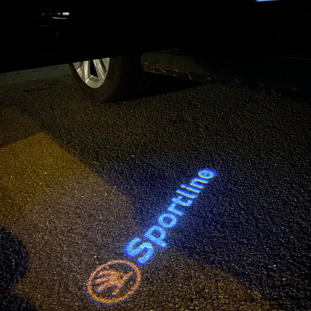 SKODA LOGO PROJECTOR LIGHTS Nr.95 (quantité 1 = 2 Film Logo / 2 lumières de porte)