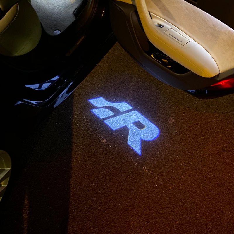 Volkswagen Door lights R Logo  Nr. 156 ( quantity 1 = 2 logo film / 2 door lights)