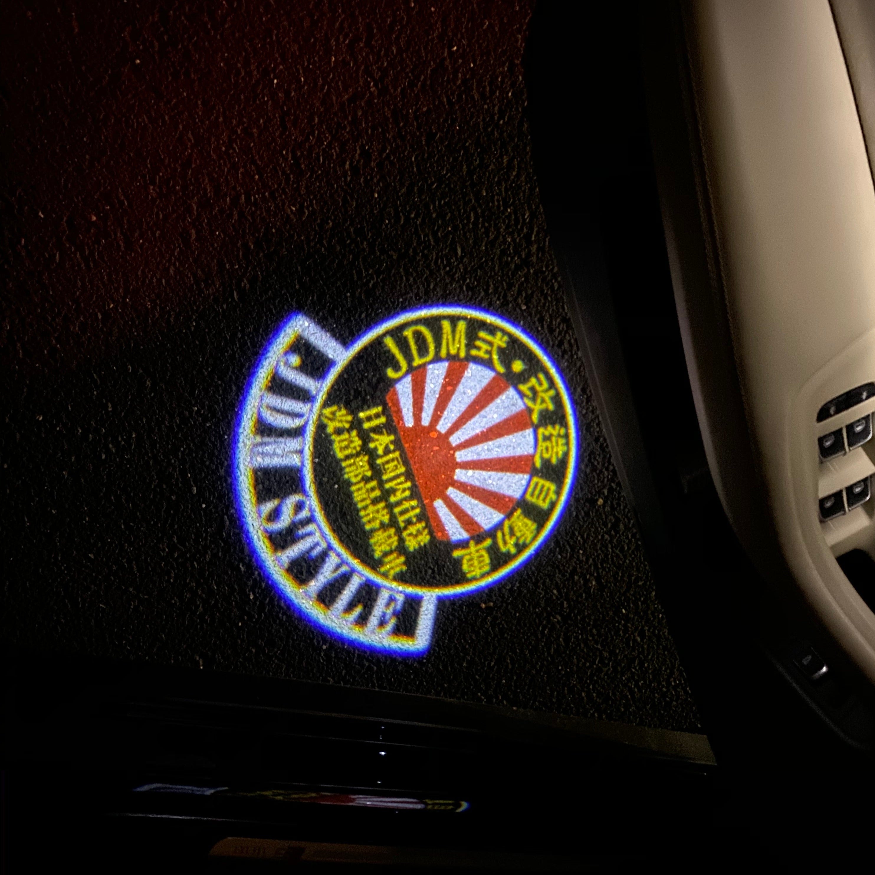 JDM LOGO PROJECTOT LIGHTS Nr.03 (quantity 1 = 1 sets/2 door lights)