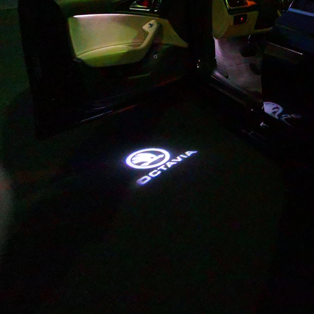 SKODA OCTAVIA LOGO PROJECT LIGHTS Nr.49 (quantità 1= 2 Logo Film / 2 porte luci)
