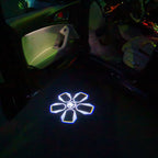 ÉCLAIRAGE DE PROJECTEUR SKODA LOGO Nr. 02 (quantité 1 = 2 film de logo / 2 lumières de porte)