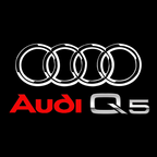 AUDI Q5 LOGO PROJECTOT LIGHTS Nr.48  (quantity 1 = 2 Logo Films /2 door lights）