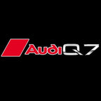 AUDI Q7 LOGO PROJECTOT LIGHTS Nr.82  (quantity 1 = 2 Logo Films /2 door lights）