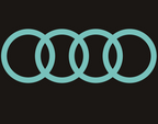 LUCI PROIETTORI LOGO AUDI Nr.08 (quantità 1 = 2 Pellicole Logo / 2 luci porta)