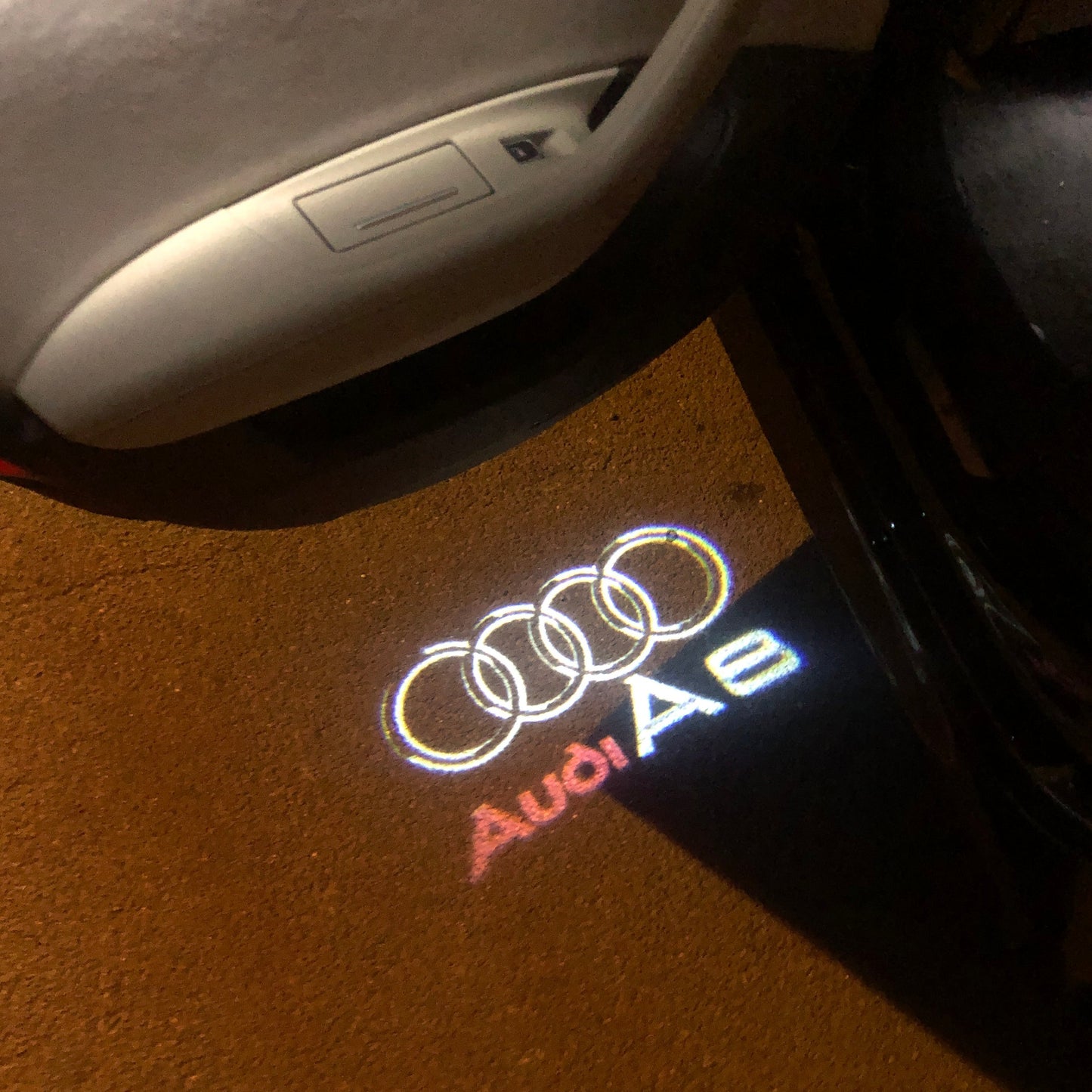 AUDI LOGO PROJECTOR LIGHTS Nr.46 (Menge 1 = 2 Logo Films / 2 Türlichter)