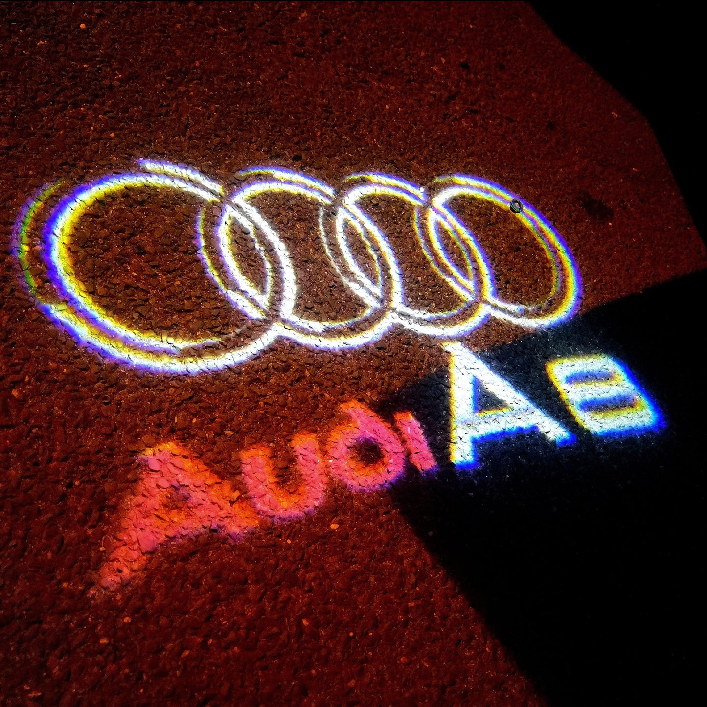 AUDI LOGO PROJECTOR LIGHTS Nr.46 (Menge 1 = 2 Logo Films / 2 Türlichter)