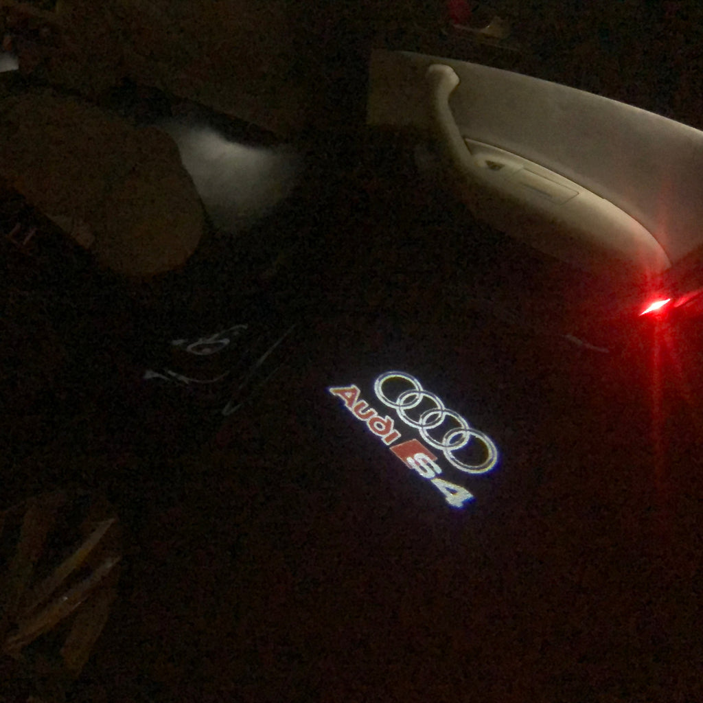 2 Audi Led Logo Projecteur 3D Portière Tunning Voiture Lumière Porte  Eclairage