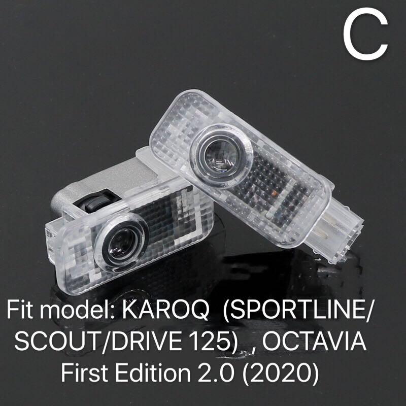 SKODA LOGO PROJECTOT LIGHTS Nr.19 (quantité 1 = 2 Logo Films /2 feux de porte)