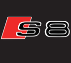 AUDI S8 LOGO PROJECTOT LIGHTS Nr.19  (quantity 1 = 2 Logo Films /2 door lights）