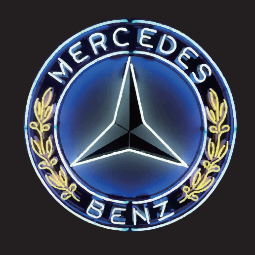 MERCEDES BENZ LOGO PROJECTOT LIGHTS Nr.01 (Menge 1 = 1 Sets/2 Türleuchten)