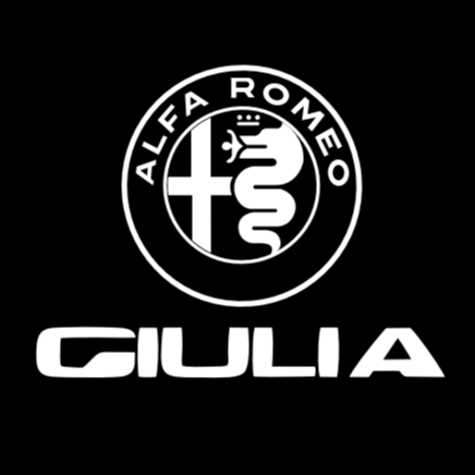 LUCES DE PROYECTOR LOGO Alfa Romeo GIULIA Nr.48 (cantidad 1 = 2 Película de logotipo / 2 luces de puerta)
