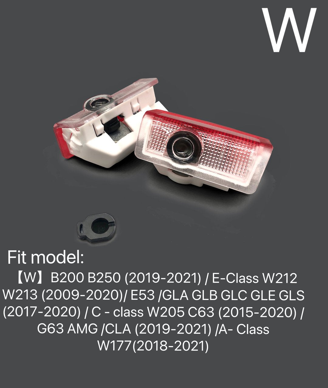 MERCEDES BENZ V8 LOGO PROJECTOT LIGHTS Nr.22 (Menge 1 = 1 Sets/2 Türleuchten)