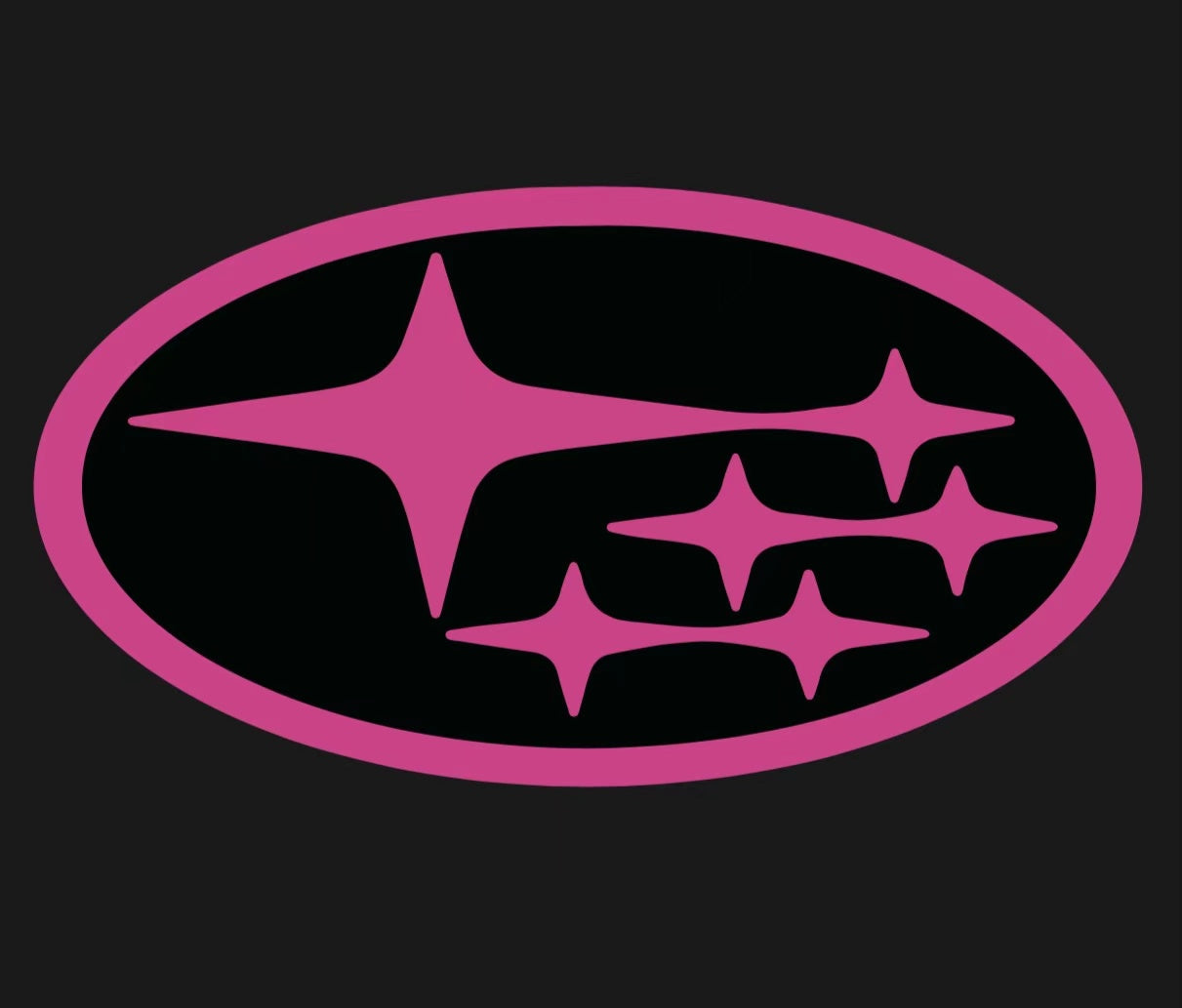 Subaru Pink Logo Front Vinyl Emblem Vinyl Overlay | Toyota Logo