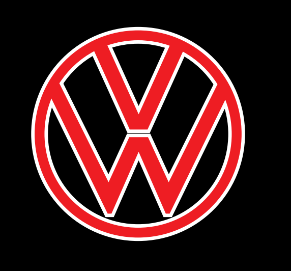 Volkswagen Türleuchten Logo Nr. 158 (Menge 1 = 2 Logo-Folie / 2 Türleuchten)