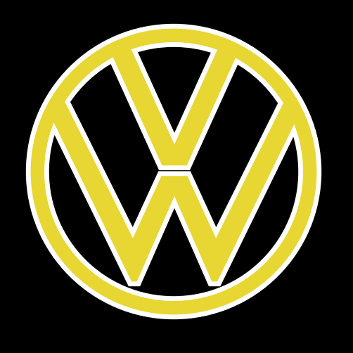Volkswagen Türleuchten Logo Nr. 160 (Menge 1 = 2 Logofolie / 2 Türleuchten)