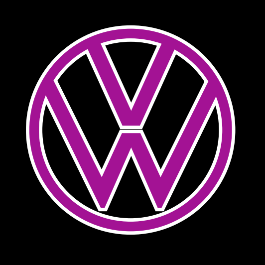 Volkswagen Door lights Logo Nr. 161 ( quantité 1 = 2 logo film / 2 feux de porte)