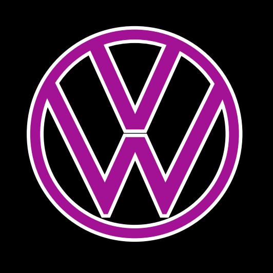 Volkswagen Türleuchten Logo Nr. 161 (Menge 1 = 2 Logofolie / 2 Türleuchten)