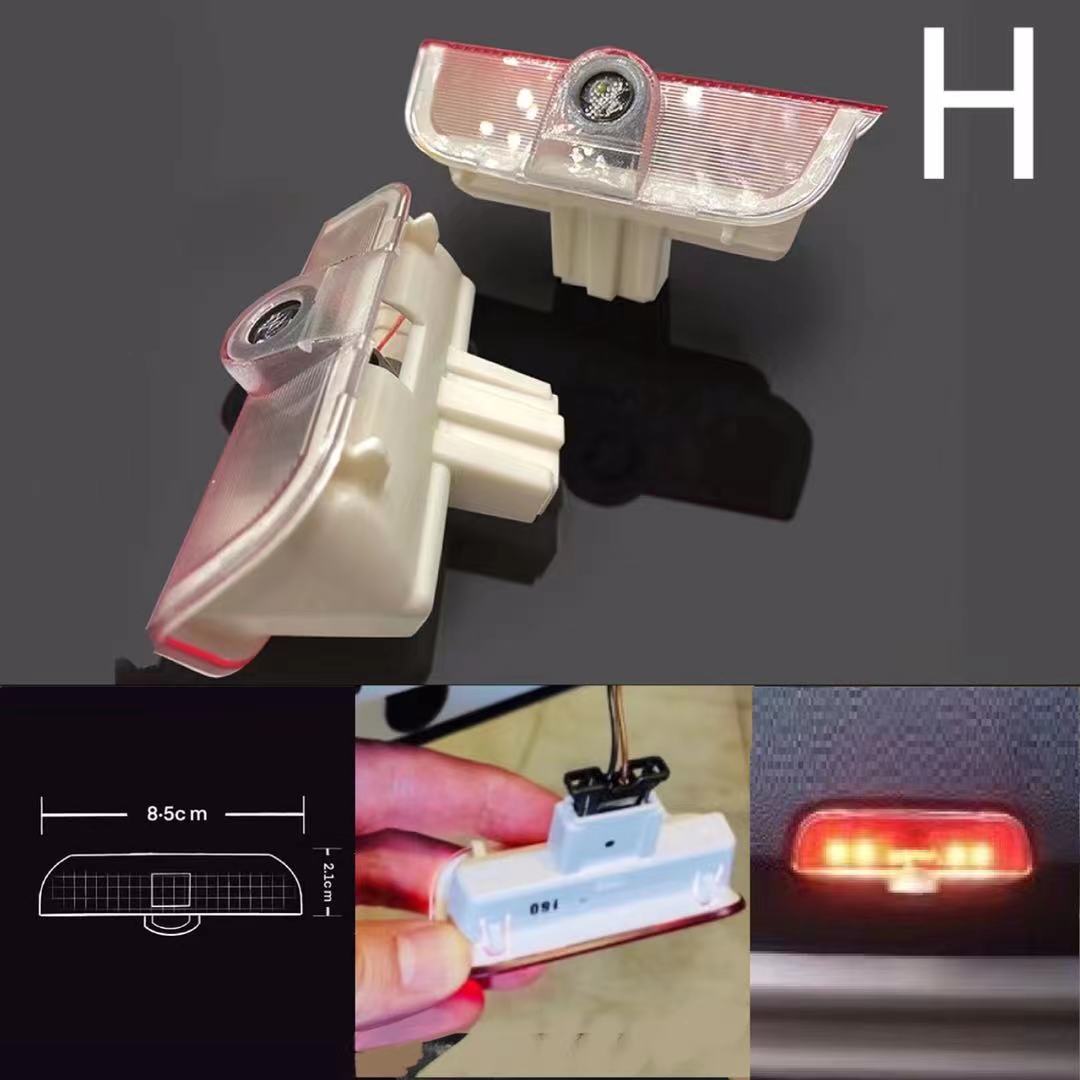 LUCI PROIETTORI LOGO PORSCHE Nr.51 (quantità 1 = 2 Logo Film / 2 luci porte)