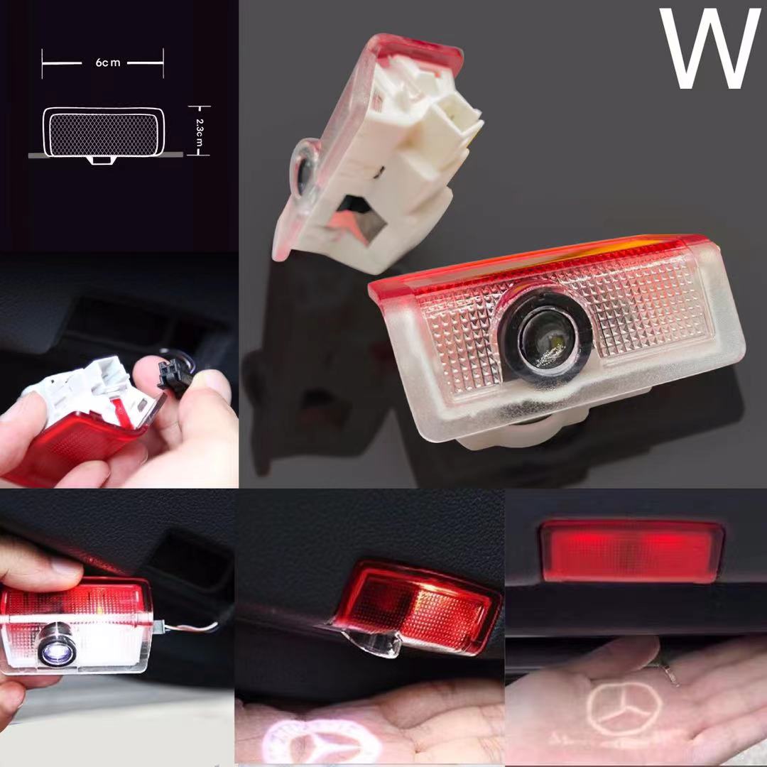 MERCEDES BENZ BRABUS LOGO PROJECTOR LIGHTS Nr.23 (quantité 1 = 1 jeux / 2 feux de porte)