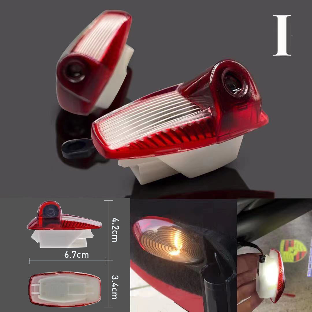 Porsche original logo projection Light No. 03 (qty. 1 = 2 logo film / 2 Door Lights)