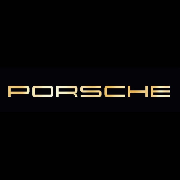 PORSCHE Original LOGO PROJECTOT LIGHTS Nr.30 (Menge 1 = 2 Logo Film / 2 Türleuchten)