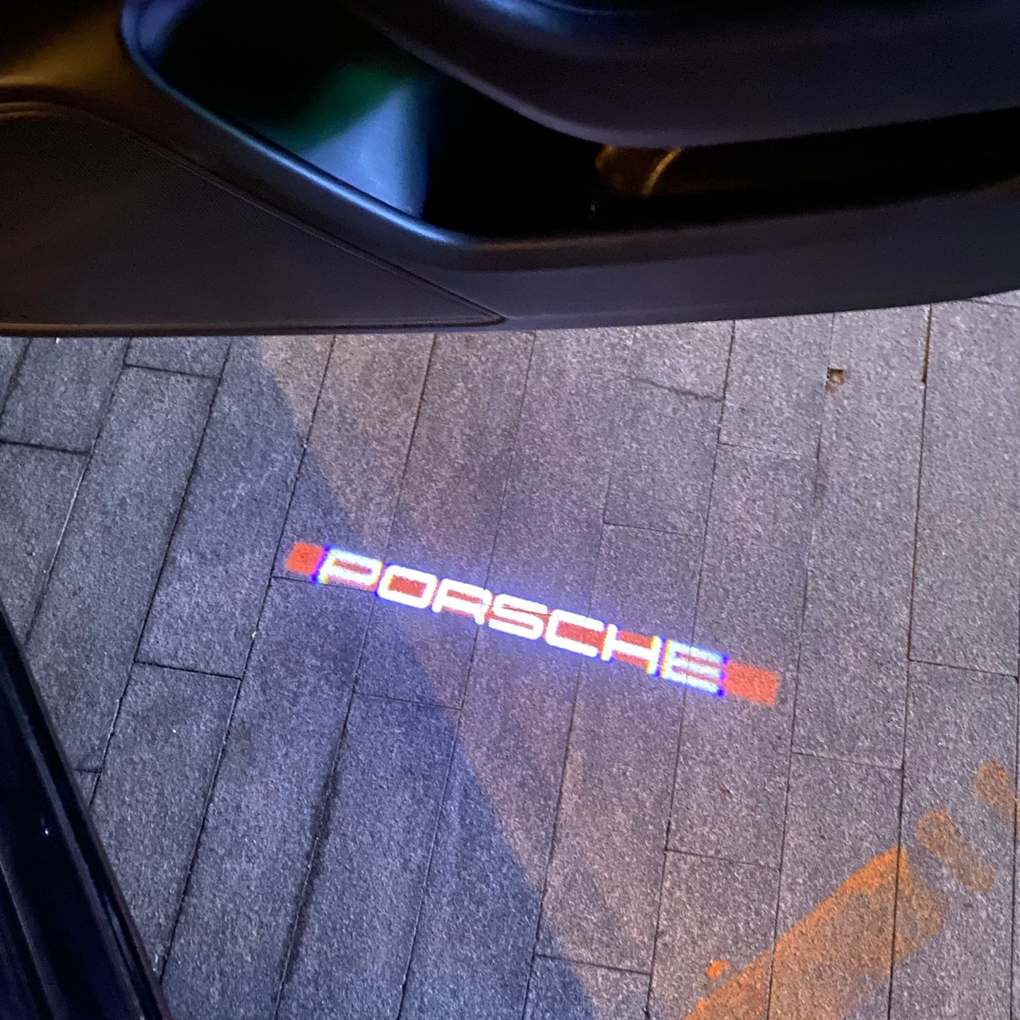 PORSCHE LOGO PROJECTOT LIGHTS Nr.74 (quantità 1 = 2 Logo Film / 2 luci porta)