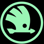 LUCI PROIETTORI LOGO SKODA Nr.81 (quantità 1 = 2 Logo Film / 2 luci porta)