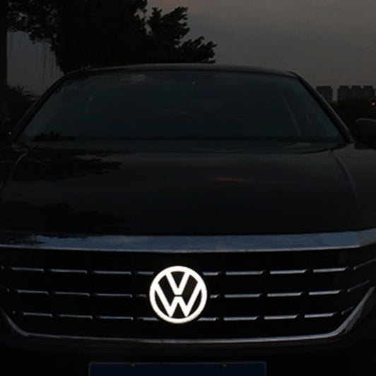 VW   Front Grill Logo LED with dznamic indicator- diameter 【137 mm】black color