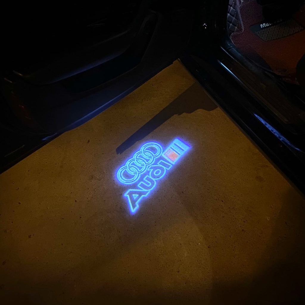 AUDI LOGO PROJECTOT LIGHTS Nr.19 (Menge 1 = 2 Logo Folien /2 Türleuchten)
