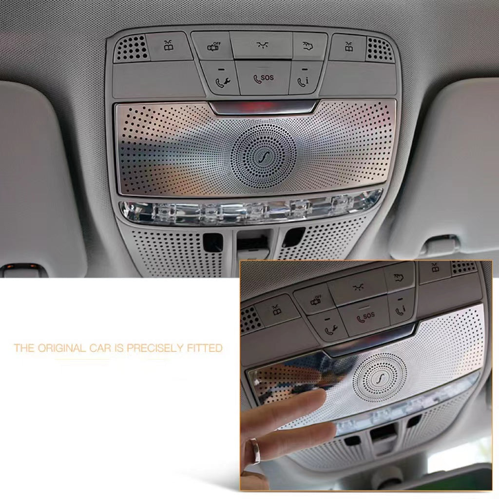 Ambient lights Speaker Cover Silver Frame Metal Mesh Grills For Mercedes Benz