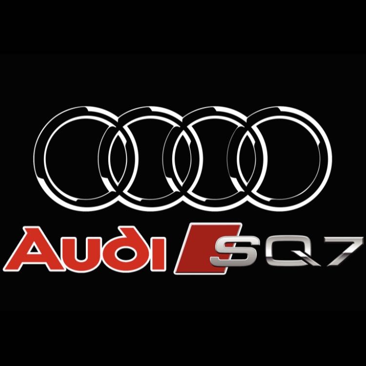 AUDI SQ7 LOGO PROJECTOT LIGHTS Nr.256  (quantity 1 = 2 Logo Films /2 door lights）