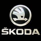 SKODA LOGO PROJECTOT LIGHTS Nr.09 (Menge 1 = 2 Logo Film / 2 Türleuchten)