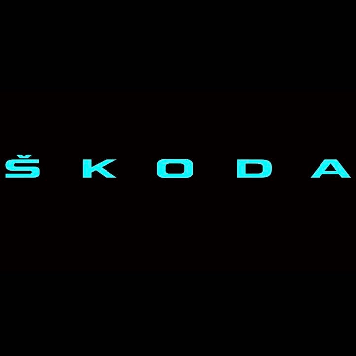 SKODA LOGO PROJECTOT أضواء Nr.19 (الكمية 1 = 2 شعار الأفلام / 2 أضواء الباب)