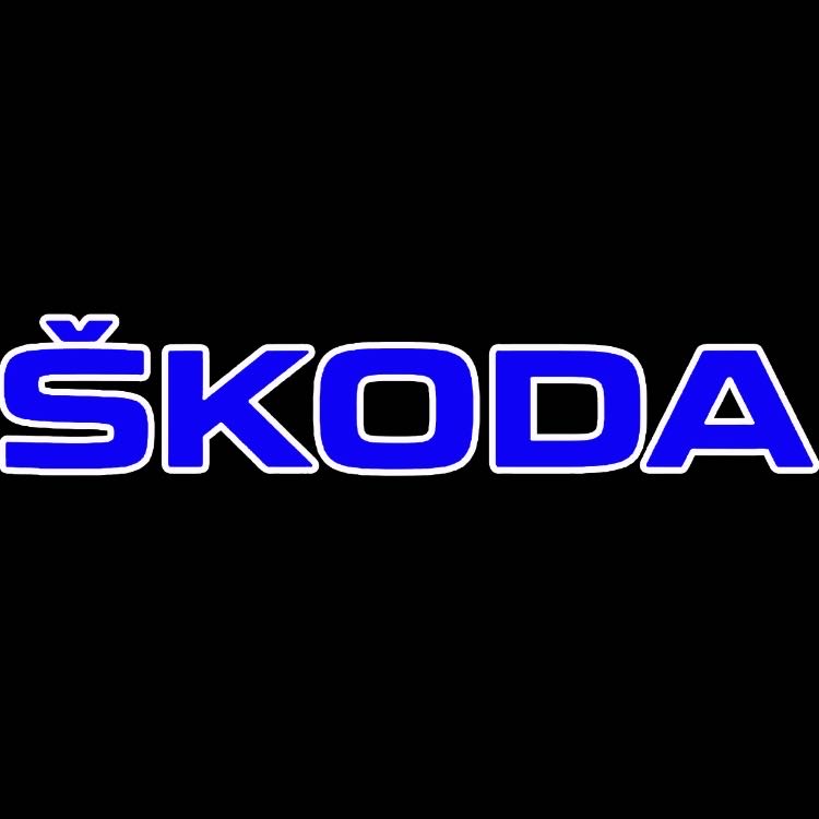 SKODA LOGO PROJECTOT LIGHTS Nr.41 (Menge 1 = 2 Logo Film / 2 Türleuchten)