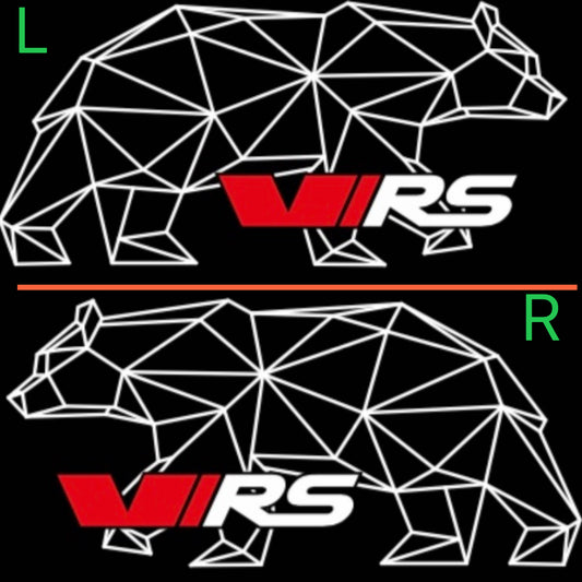 LUCES DE PROYECTOR LOGO SKODA VRS Nr.47 (cantidad 1 = 2 Película con Logo / 2 Luces de puerta)