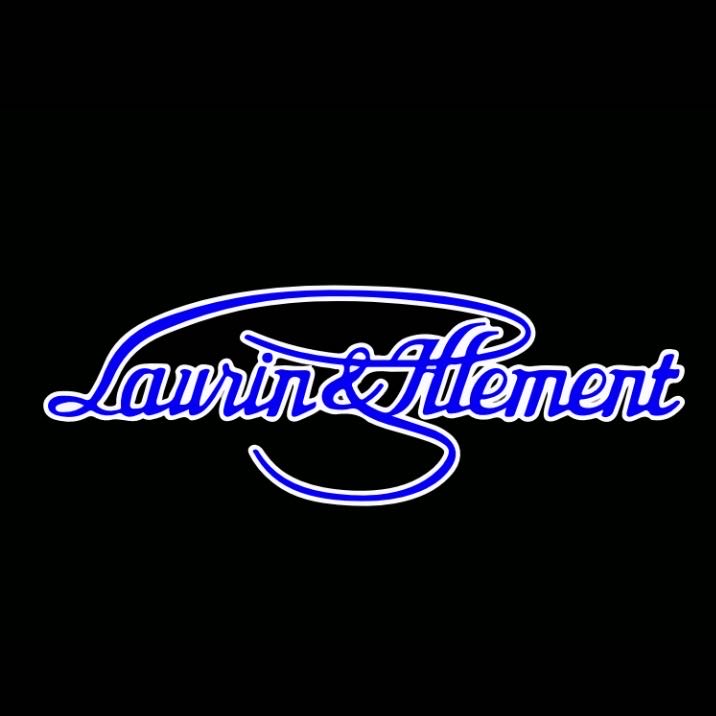 SKODA Laurin & Klement LOGO LOGO PROJEKTORLEUCHTEN Nr.19 (Anzahl 1 = 2 Logo Folien / 2 Türleuchten)